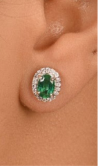 TIMELESS EMERALD DIAMOND EARRINGS