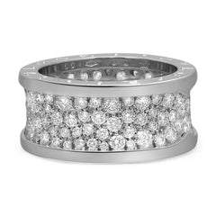 BVLGARI DIAMOND BAND RING 18KT WHITE GOLD