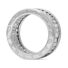 BVLGARI DIAMOND BAND RING 18KT WHITE GOLD