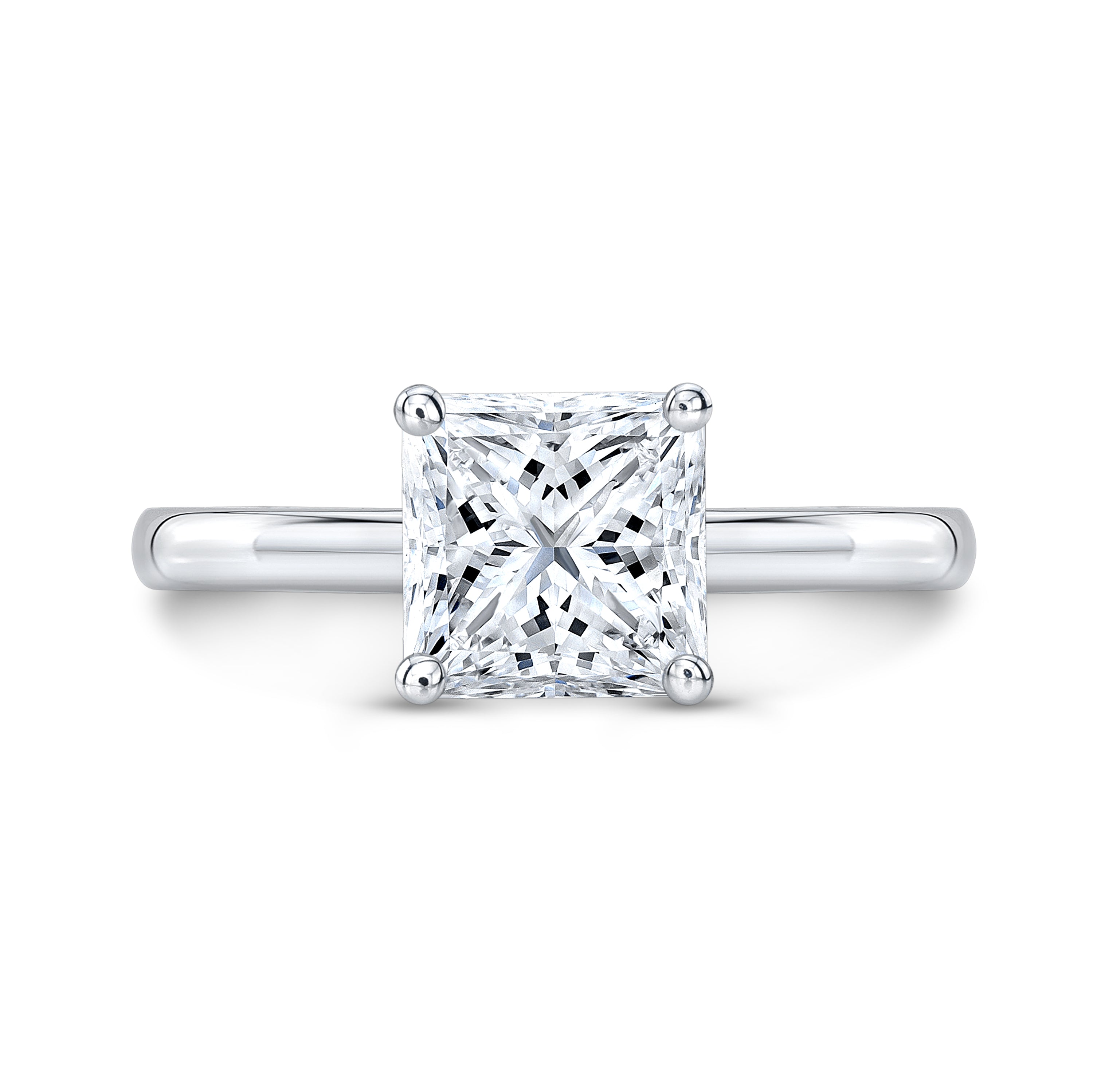PRINCESS CUT SOLITAIRE DIAMOND ENGAGEMENT RING
