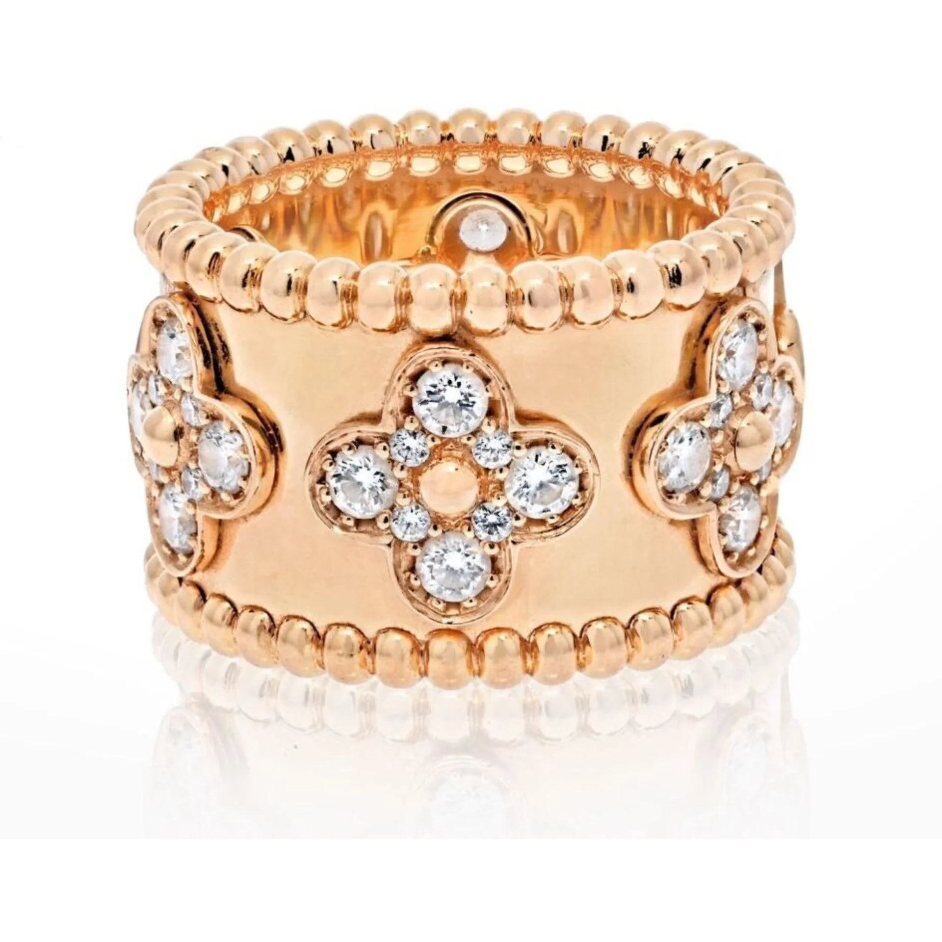 Clover Collection Rose Gold Diamond Ring