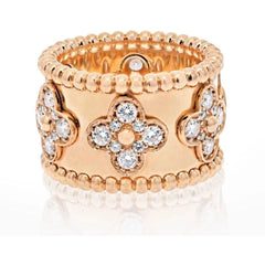 Clover Collection Rose Gold Diamond Ring