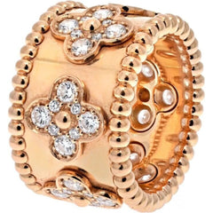 Clover Collection Rose Gold Diamond Ring