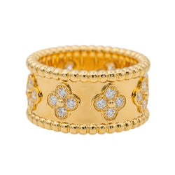 Clover Collection Yellow Gold Diamond Ring