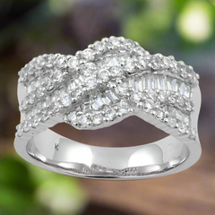 Ocean Wave Diamond Ring