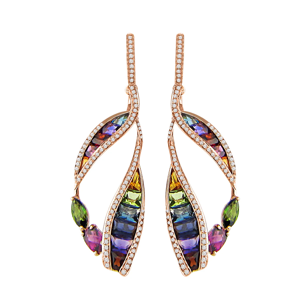 TROPICAL COLLECTION ROSE GOLD EARRINGS