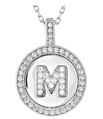 M DIAMOND PENDANT