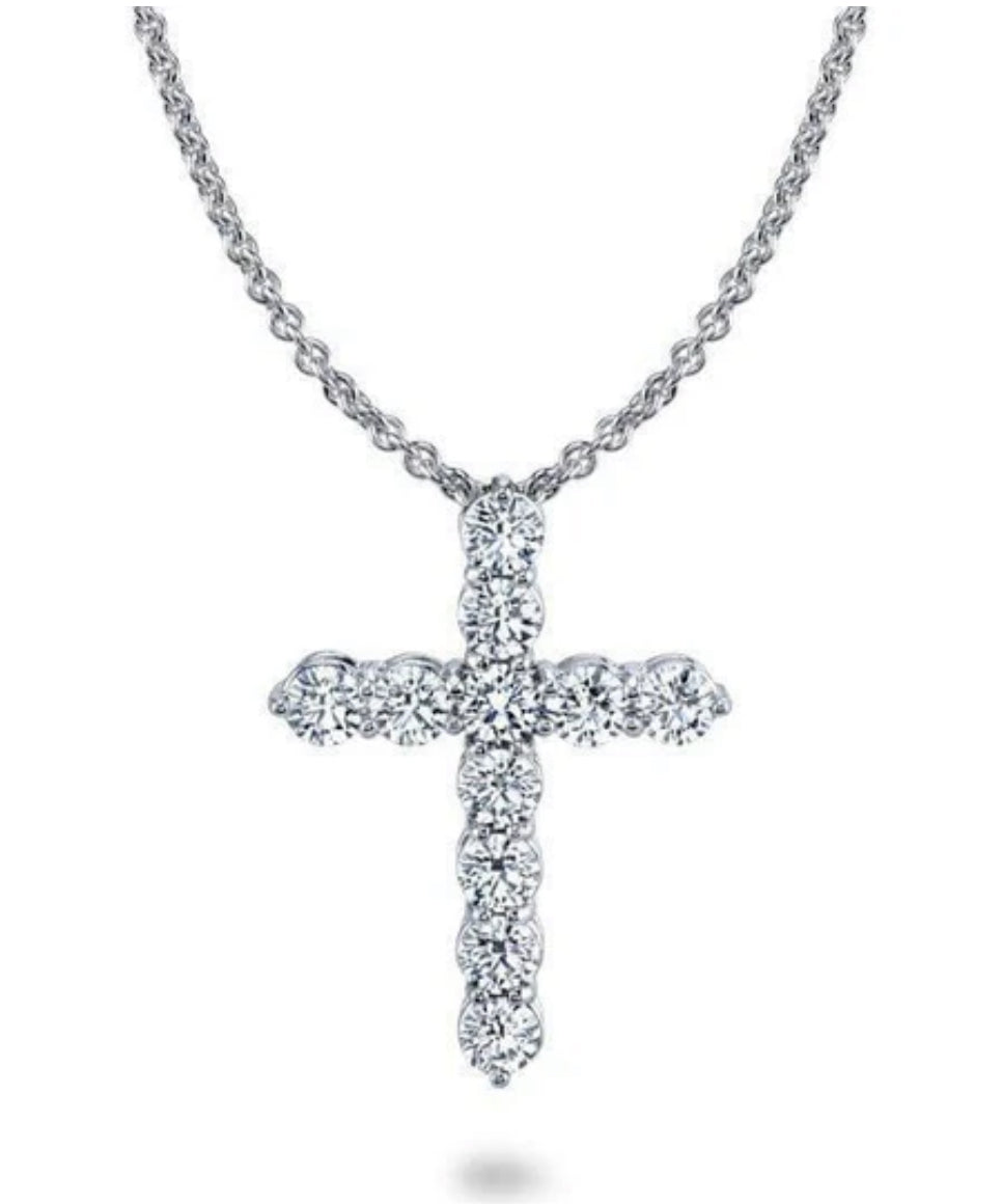 TIMELESS CROSS DIAMOND PENDANT
