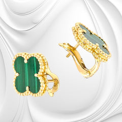 MALCHALITE 18KT. EARRINGS