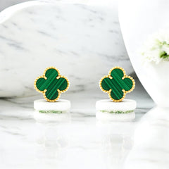 MALCHALITE 18KT. EARRINGS