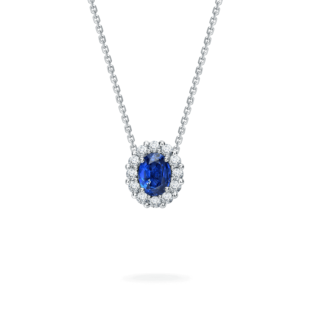 TIMELESS SAPPHIRE DIAMOND PENDANT SET