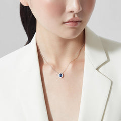 TIMELESS SAPPHIRE DIAMOND PENDANT SET