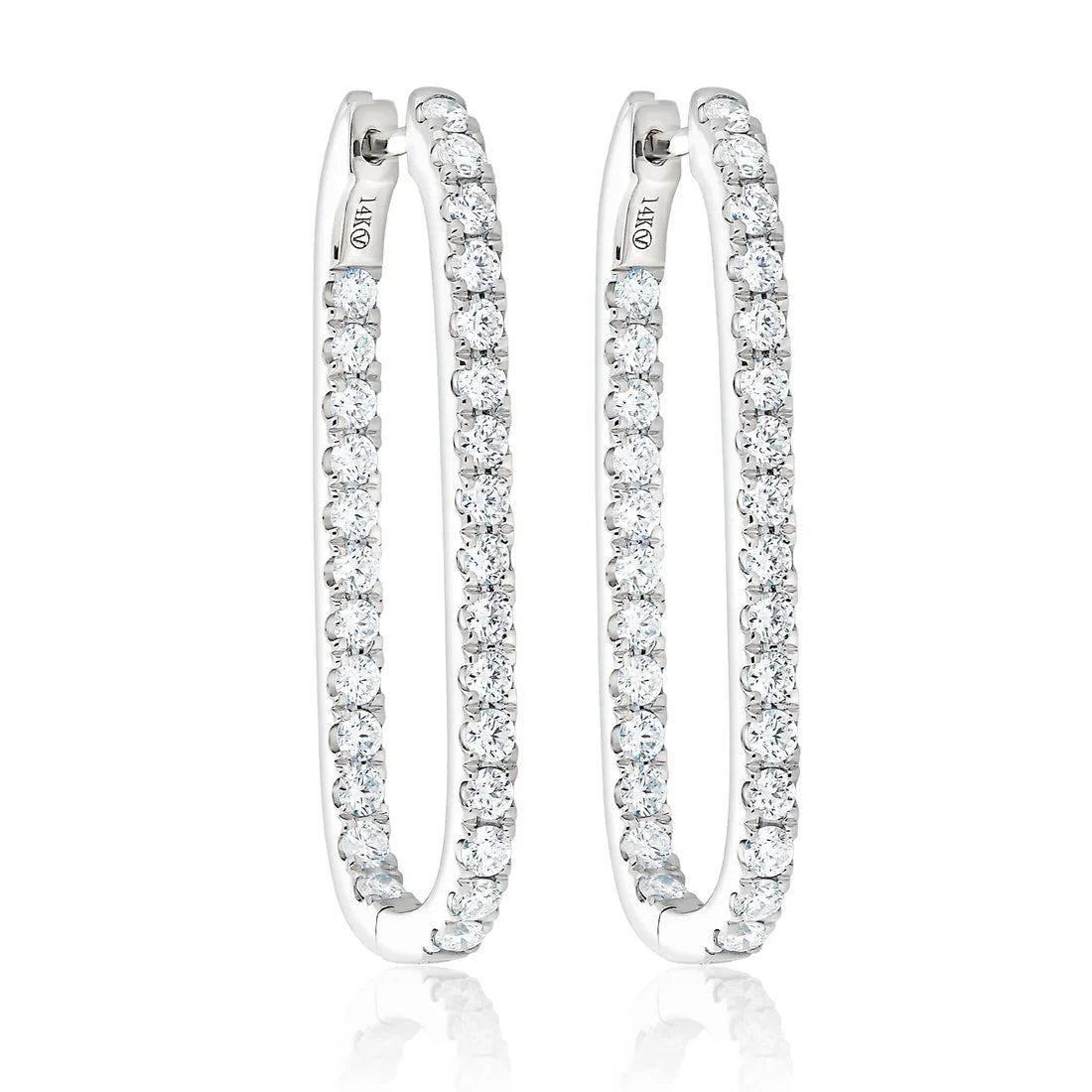 RECTANGULAR DIAMOND HOOPS