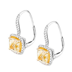 RARE YELLOW DIAMOND EARRINGS ALL NATURAL