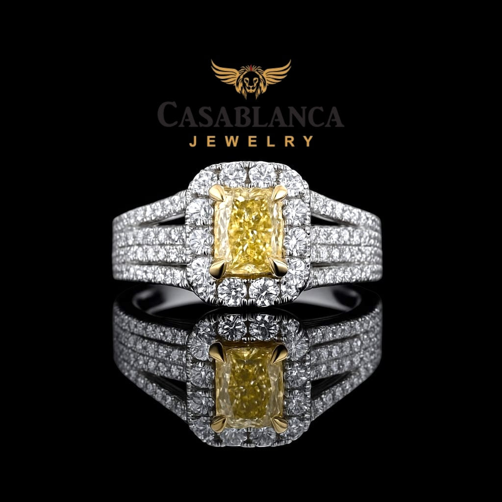 FANCY YELLOW DIAMOND RING