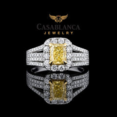 FANCY YELLOW DIAMOND RING