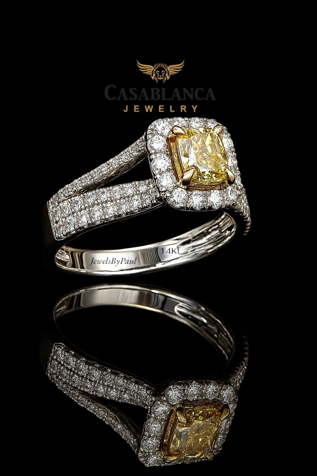 FANCY YELLOW DIAMOND RING
