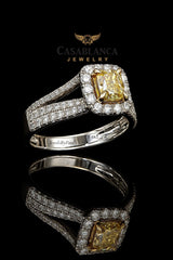 FANCY YELLOW DIAMOND RING