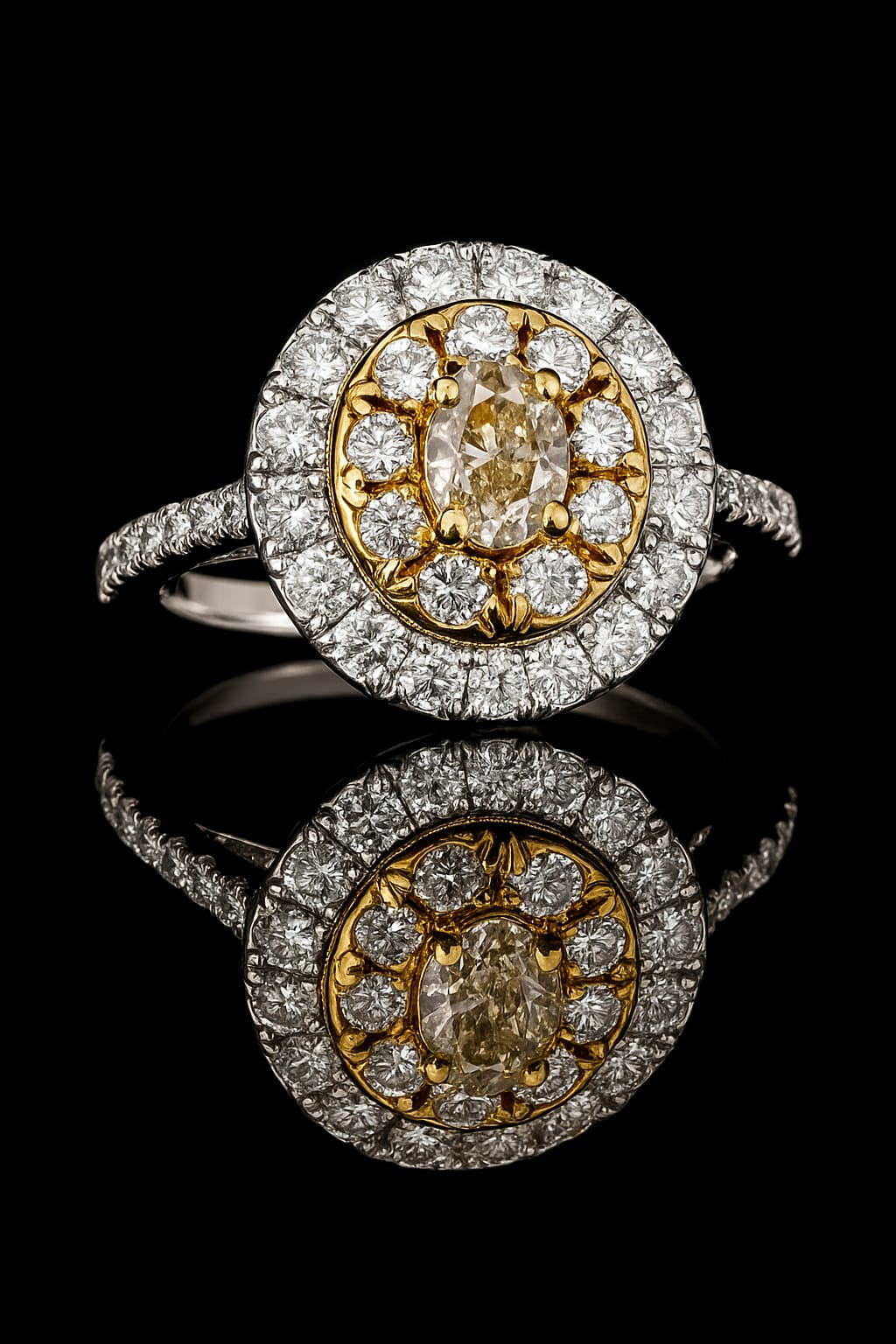 CHAMPAGNE YELLOW DIAMOND ANNIVERSARY RING