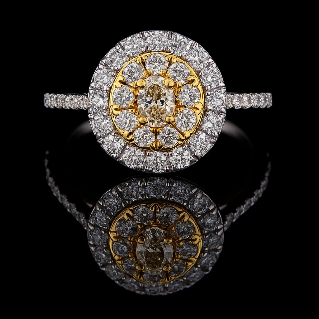 CHAMPAGNE YELLOW DIAMOND ANNIVERSARY RING