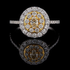 CHAMPAGNE YELLOW DIAMOND ANNIVERSARY RING