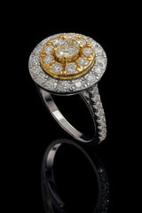 CHAMPAGNE YELLOW DIAMOND ANNIVERSARY RING