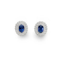 DOUBLE HALO SAPPHIRE EARRINGS